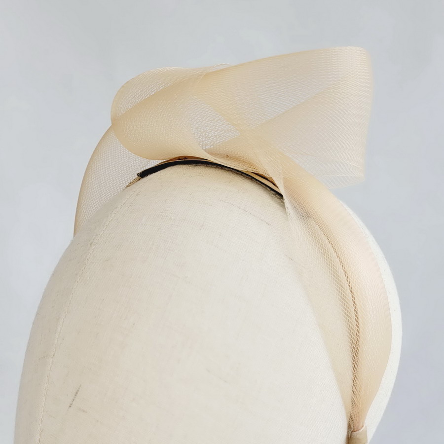 Pale Gold Crinoline Knot Headband - Image 10