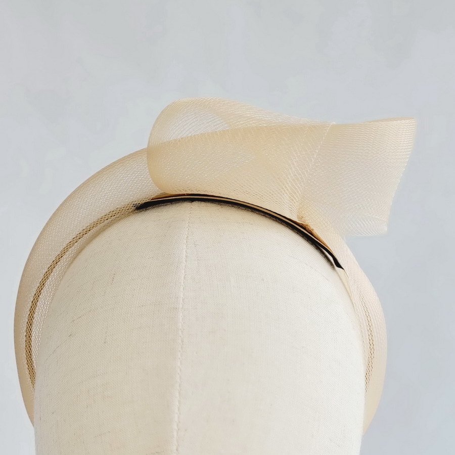 Pale Gold Crinoline Knot Headband - Image 9
