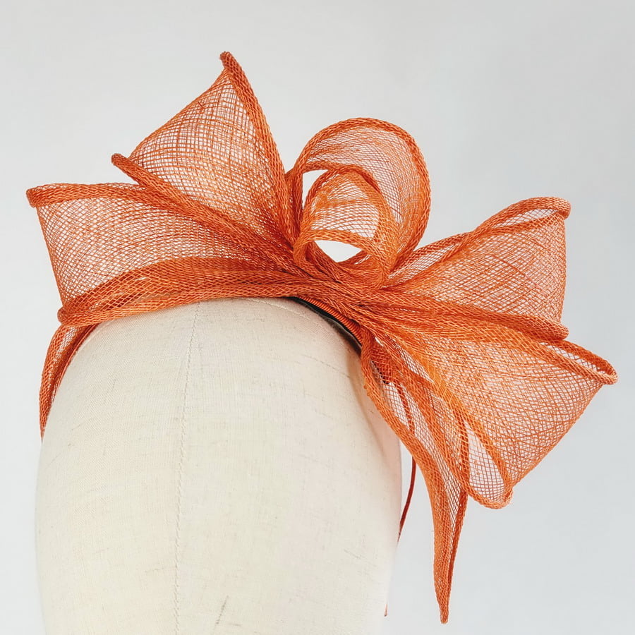 Orange Looped Fascinator Headband - Image 8