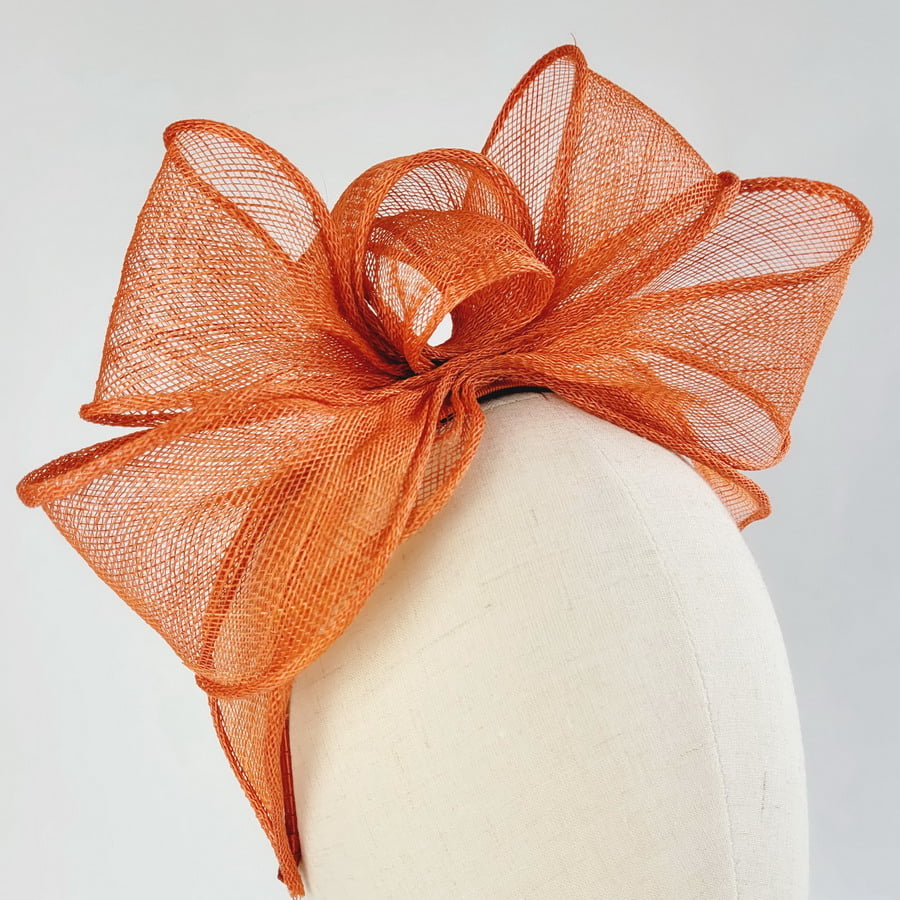 Orange Looped Fascinator Headband - Image 4