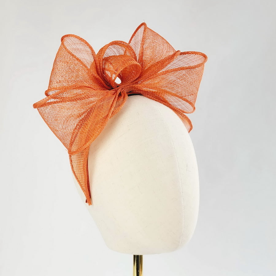 Orange Looped Fascinator Headband - Image 2