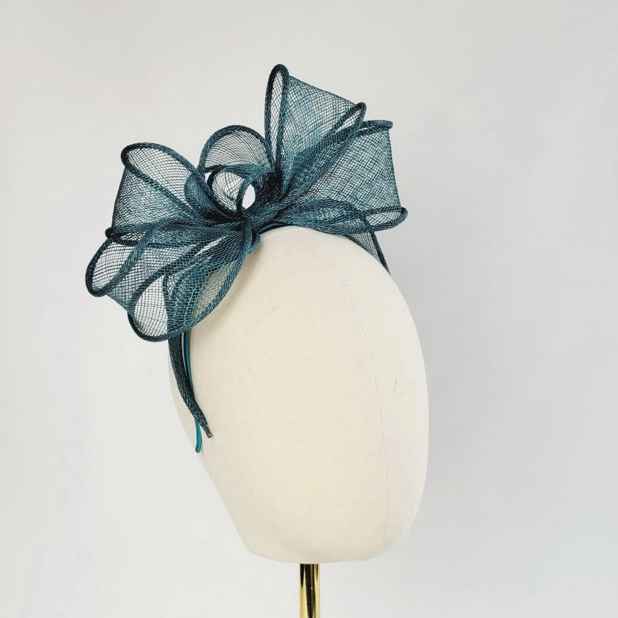 Teal Looped Fascinator Headband