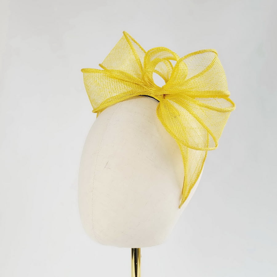 Yellow Looped Fascinator Headband - Image 7