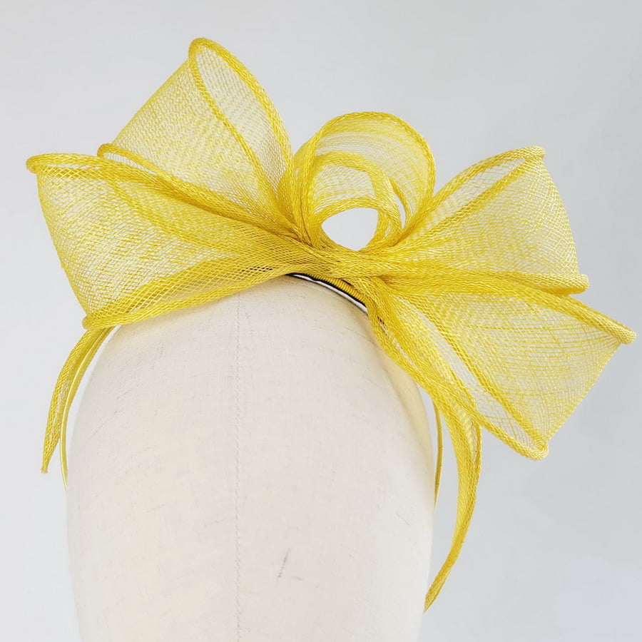 Yellow Looped Fascinator Headband - Image 8