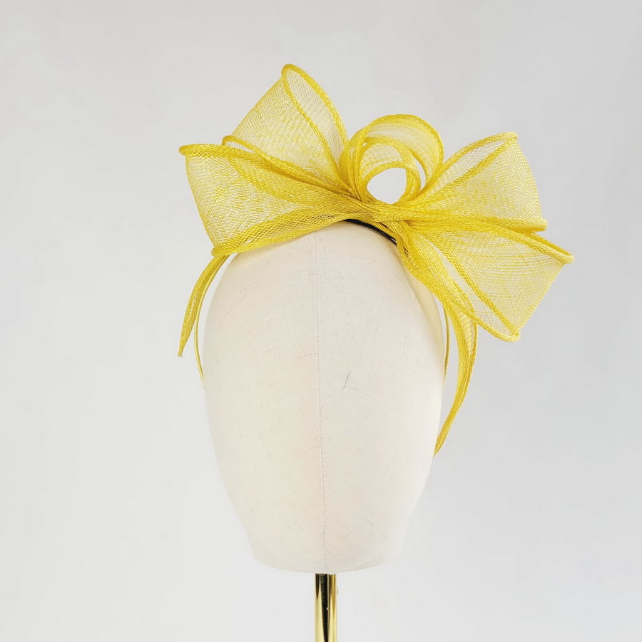 Yellow Looped Fascinator Headband - Image 6