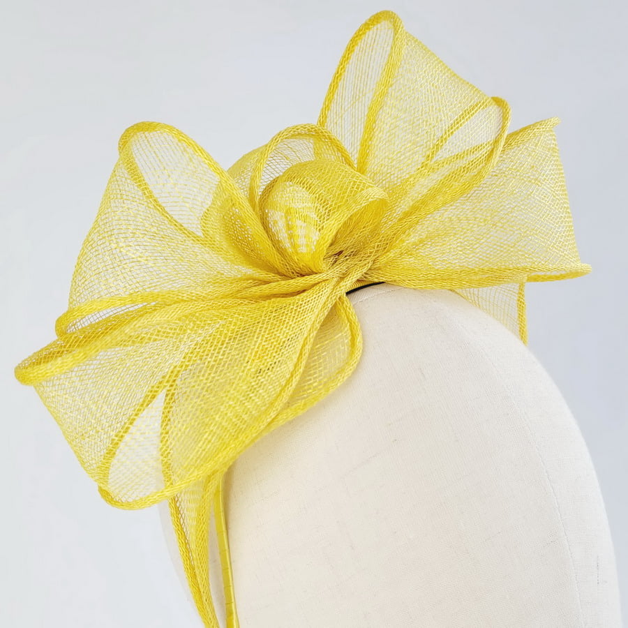 Yellow Looped Fascinator Headband - Image 4
