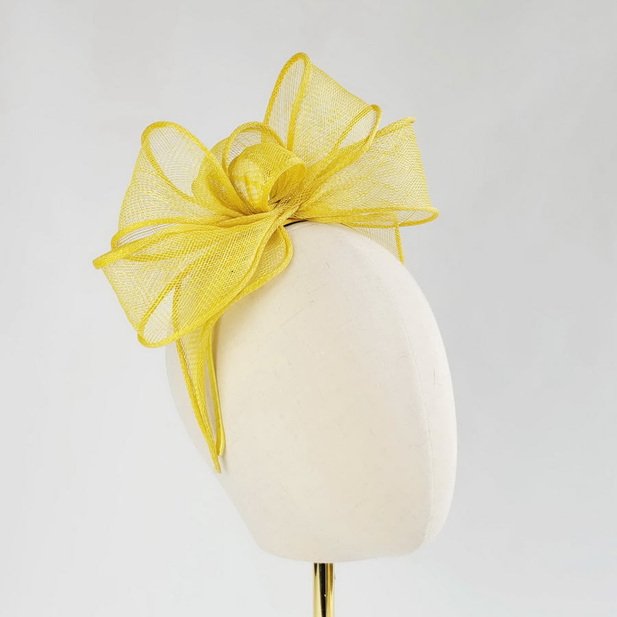 Yellow Looped Fascinator Headband