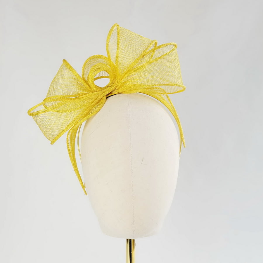 Yellow Looped Fascinator Headband - Image 2