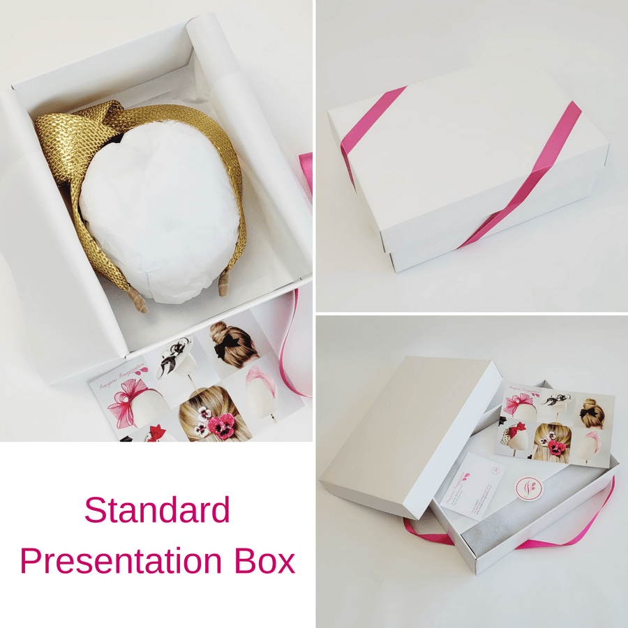 Packaging for Metallic Gold Crinoline Knot Headband