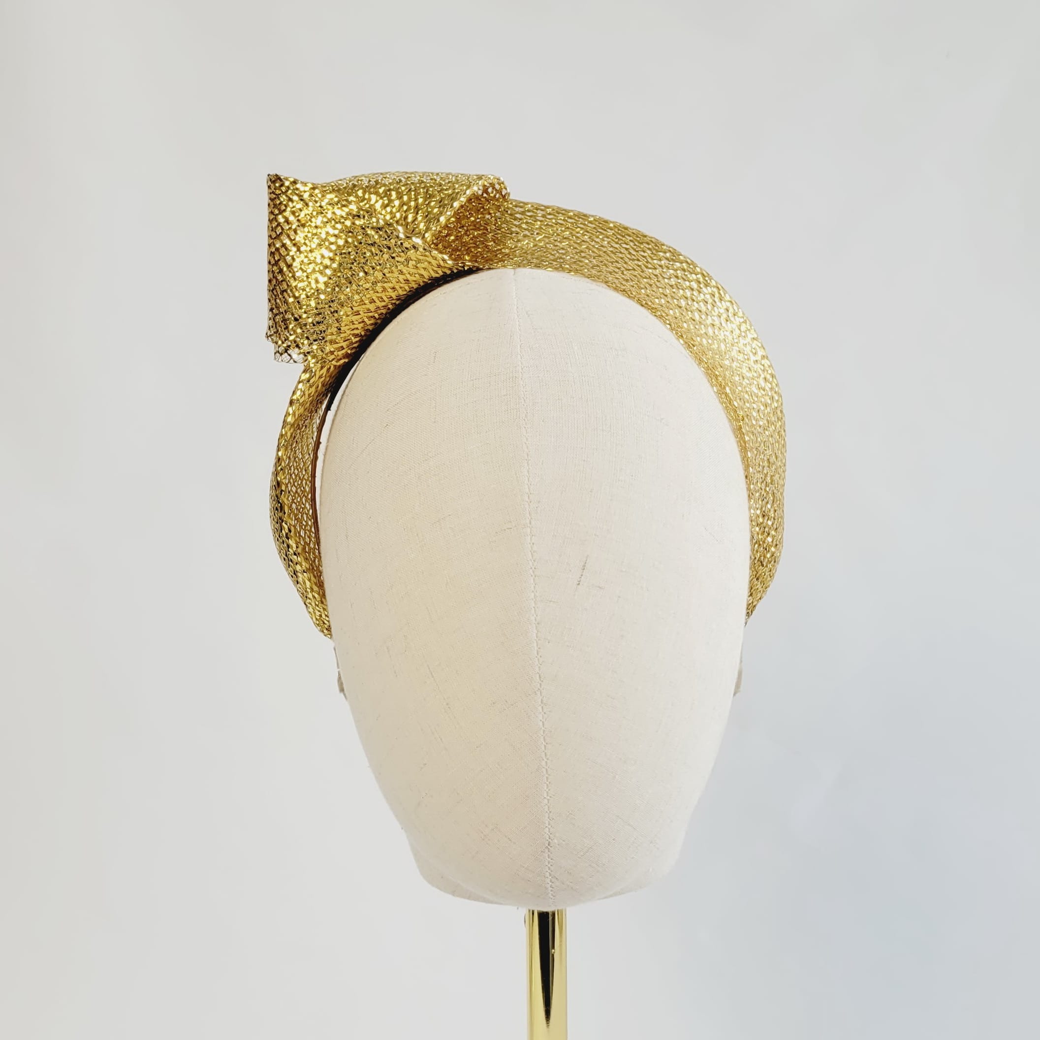 Metallic Gold Crinoline Knot Headband