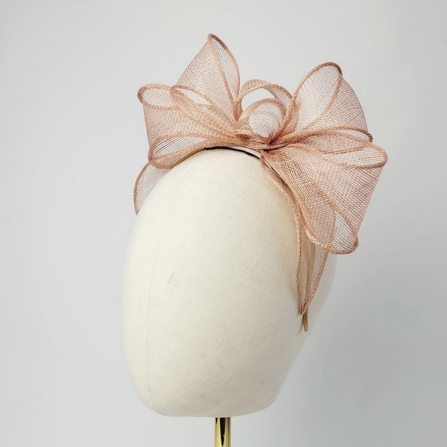 Gold Feather Free Fascinator handmade by Imogen's Imagination