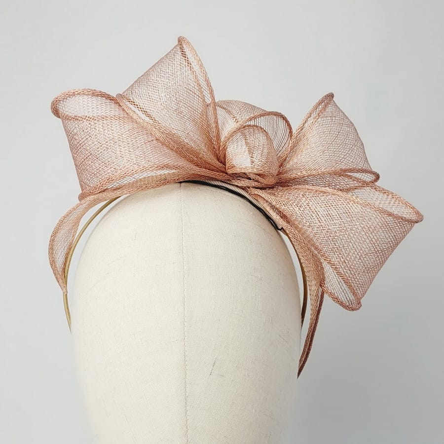 Gold Wedding Fascinator handmade by Imogen's Imagination