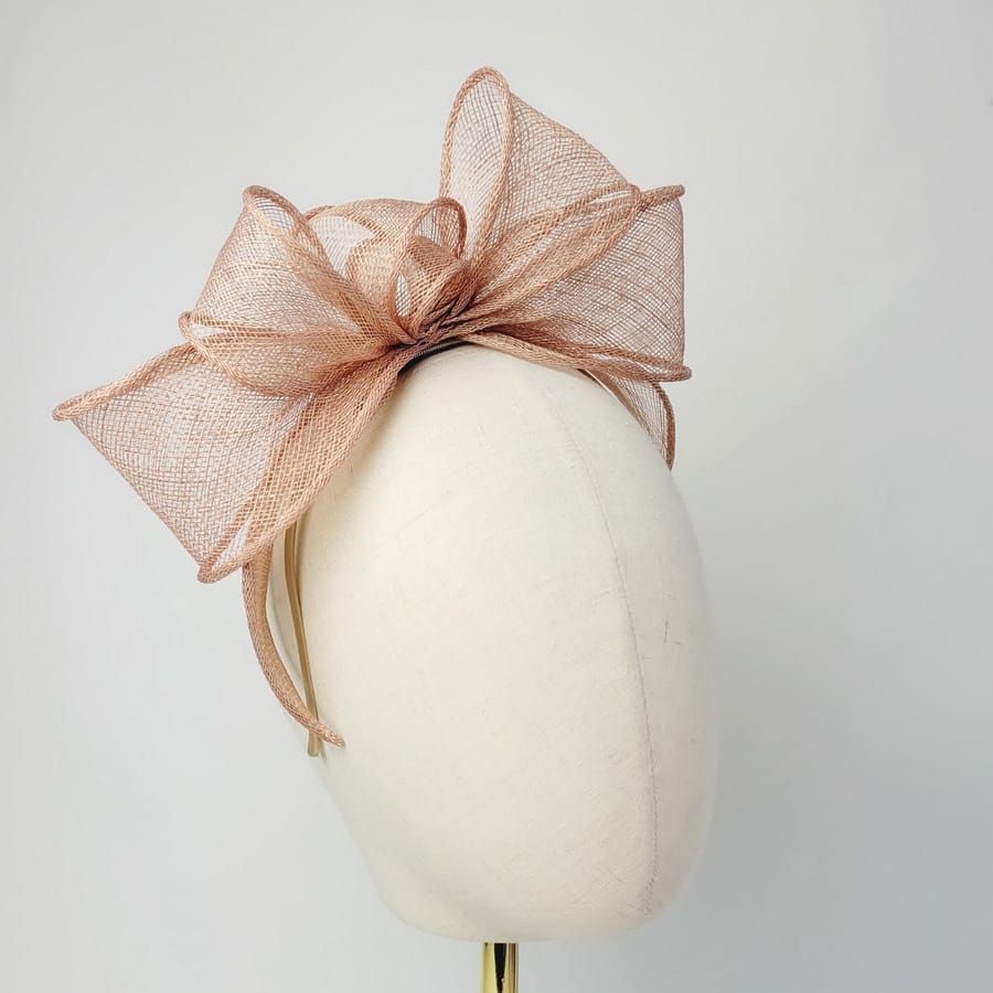 Gold Vegan Friendly Fascinator handmade by Imogen's Imagination